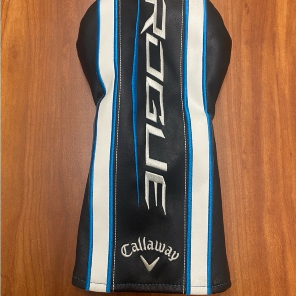 Callaway Golf Rogue Leather Driver 1 Head Cover Black Blue White Headcover